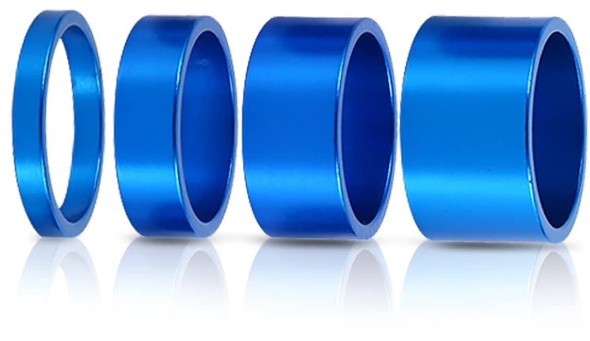 Inovra- Earphone Spacers - 4 Stuks - Aluminium Legering - 5mm/10mm/15mm/20mm - Lichtgewicht - Geschikt voor 28.6mm Voorvork - Headset Spacer