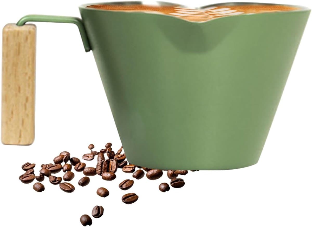 Koffie Maatbeker - Dubbele Tuit Mok - Dranken Bereiden - Nauwkeurige Schalen - 100 ml - Donkergroen