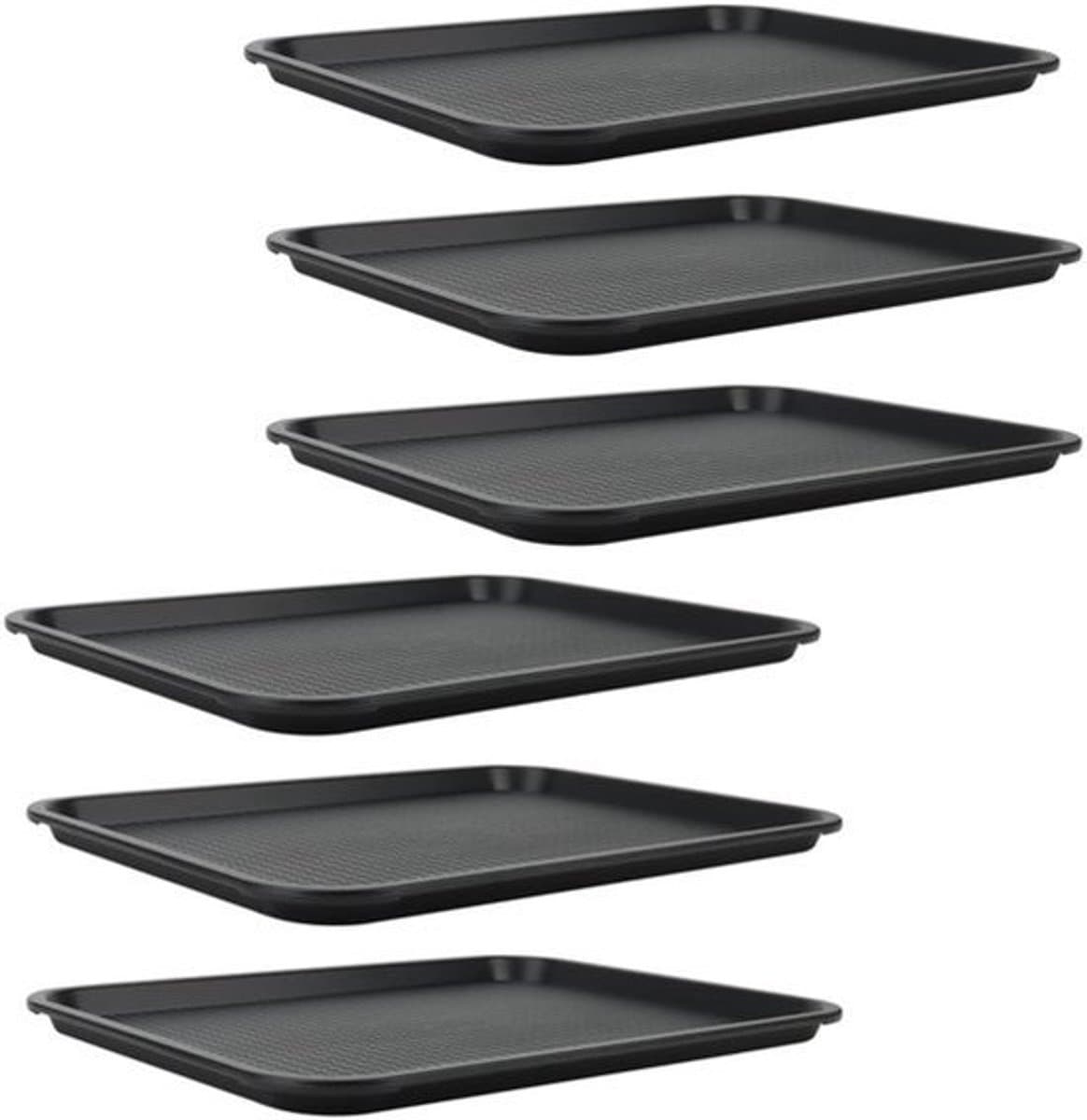 Vt Goods - Food Tray - Plastic Dienblad - Rechthoekig - Zwart