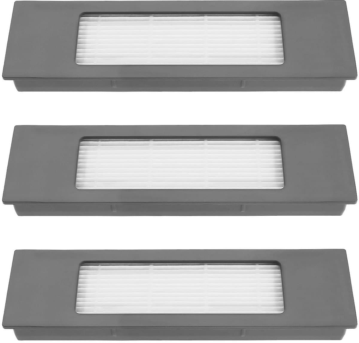 Dailygoods- Robotfilter 3 Stuks - Compatibel met Ecovacs Deebot Ozmo 920/950/T8/N8 Serie - Duurzaam Kunststof - Afmetingen 162x47mm - Verbeterde Luchtkwaliteit - Stofzuigerfilter