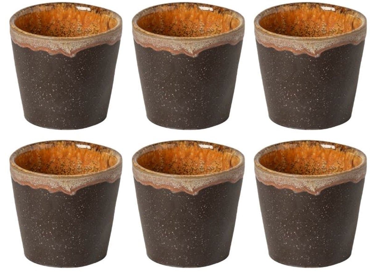 Costa Nova Espresso Kopjes Casafina Poterie Mocha-Latte 80 ml - 6 stuks