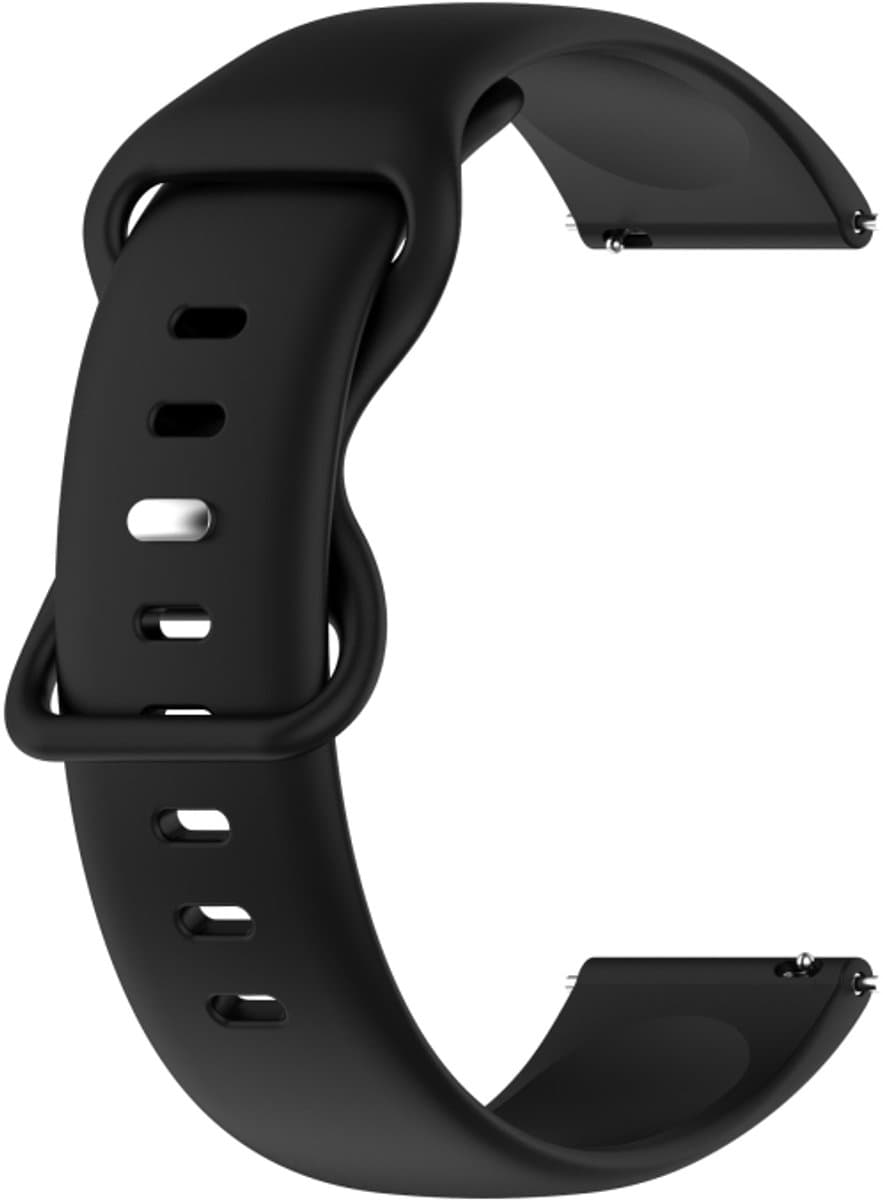 For Garmin Move Sport 20mm Solid Color Silicone Watch Band(Black)