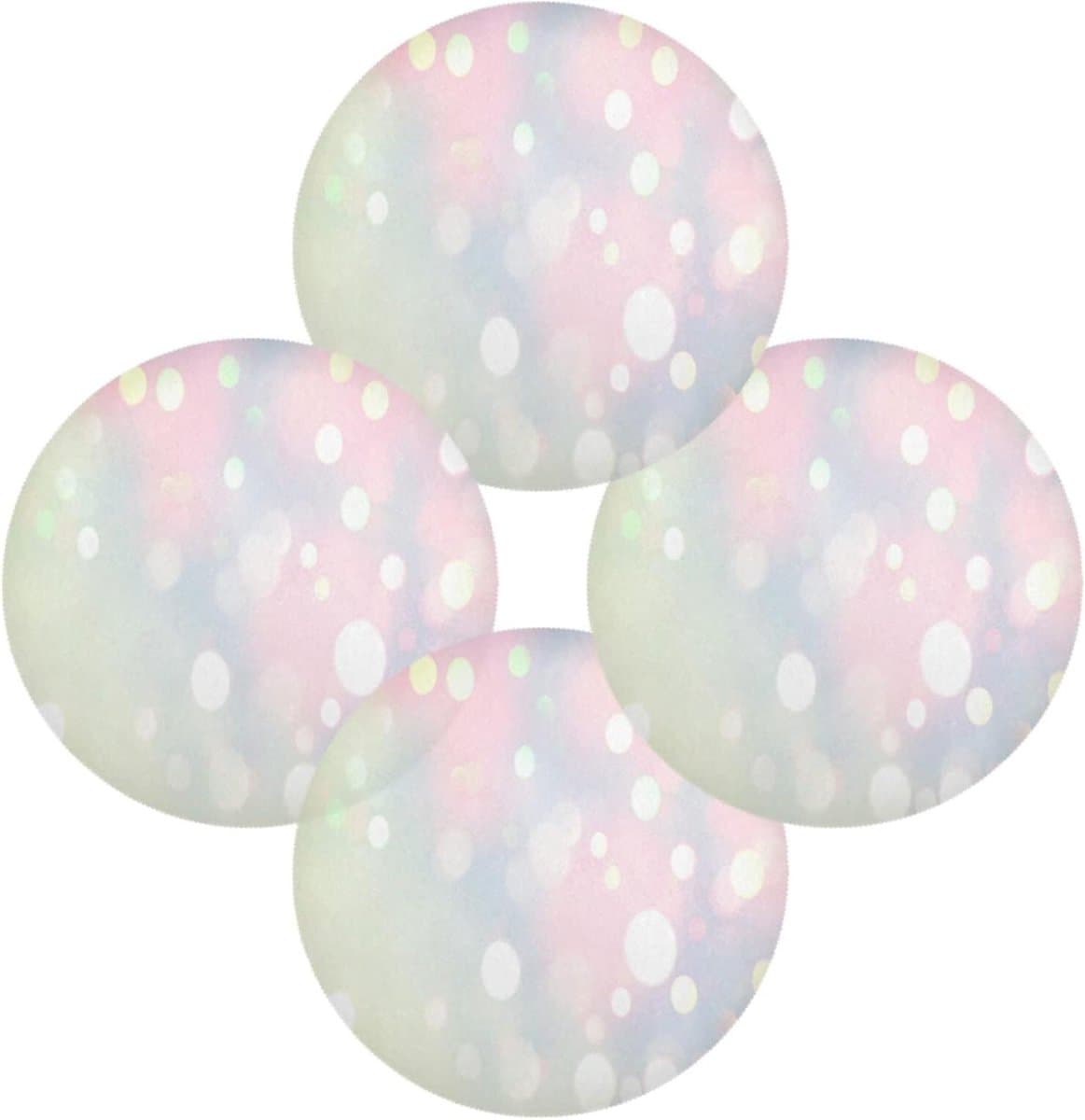 Ronde Placemats - Tafelmatten Keuken - Tafeldecoratie - Hittebestendig Polyester - 39 cm diameter - Multicolor