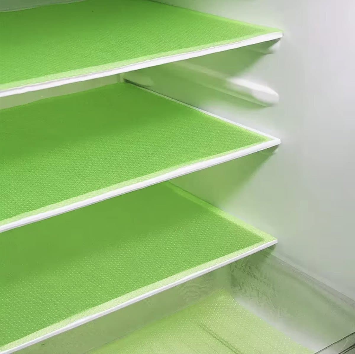 CHPN - Koelkastmatje - Anti-slip mat - Matjes - Mat - Waterbestendig - Koelkast Matjes - 4 Stuks - Groen - Antibacteriël - Keukenmatjes - Onderleggers