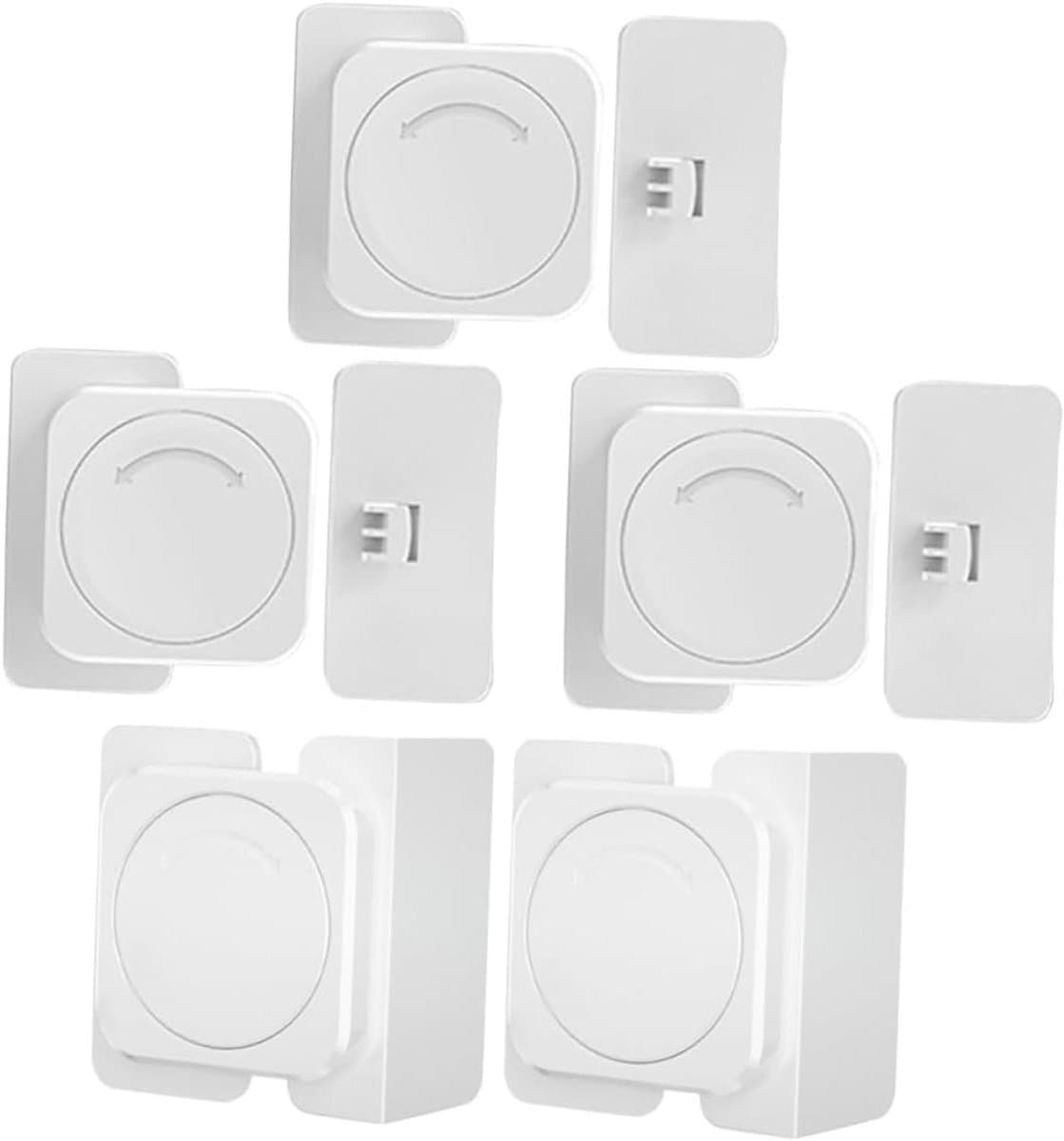 Kindersloten Set - Baby Beveiliging - Huis Beveiligen - Zonder Boren - 6.5 cm - Wit