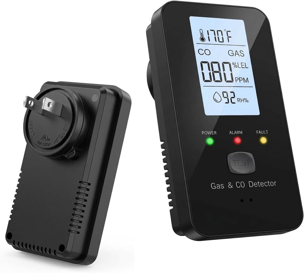 Luchtkwaliteitsmonitor - Luchtmeter CO2 meter - Binnenklimaat Bewaken - 4-in-1 Realtime Meting - 1 x 1 x 1 cm - Zwart