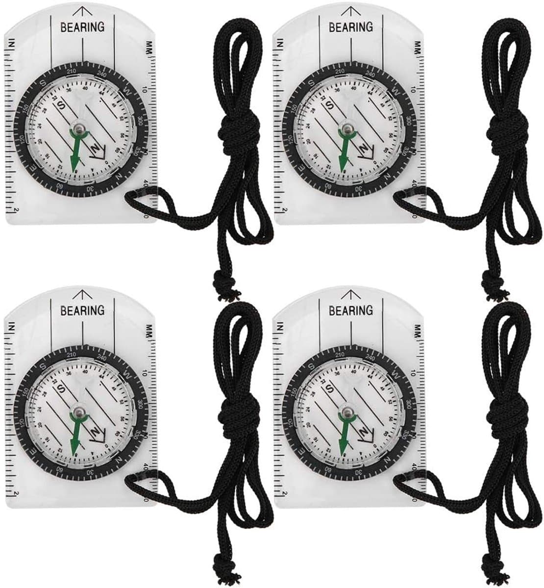 4 stks Navigatie Kompas Professionele Kaartlezen Kompas Kinderen Volwassen Wandelen Reizend Kompas