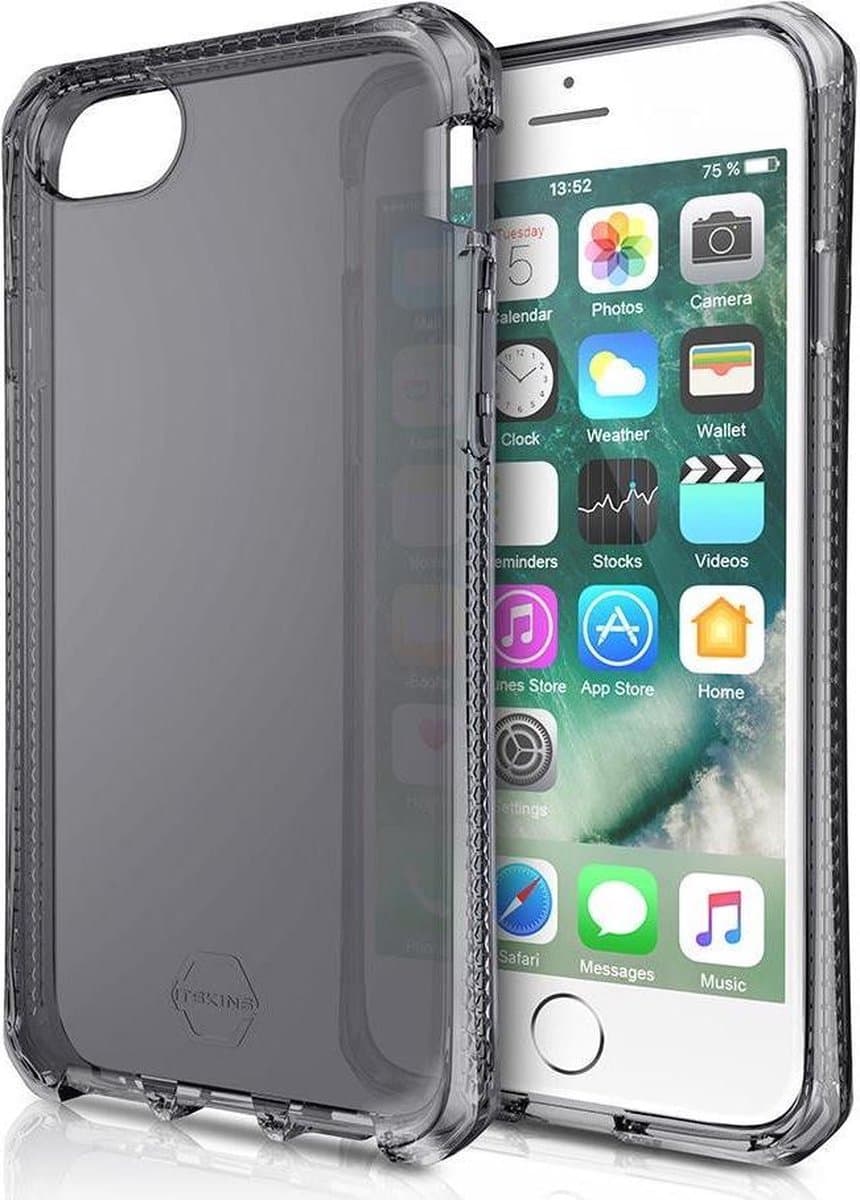 ITSKINS 2M Spectrum Clear Apple iPhone SE (2020) / 8 / 7 Hoesje Zwart