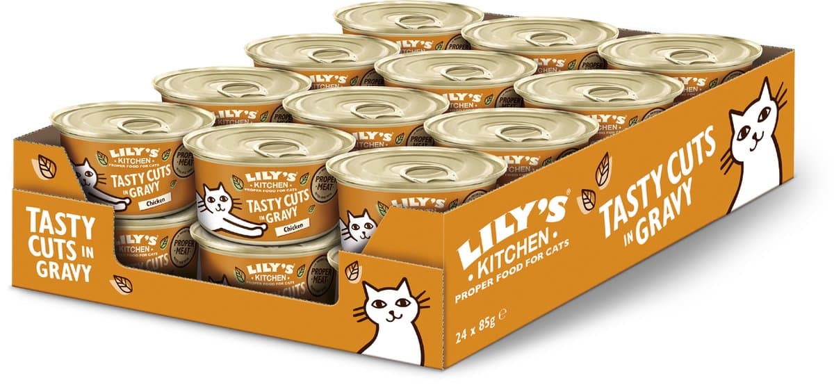 Lily's Kitchen - Kattenvoer - Natvoer - Heerlijke stukjes in Saus met Kip - 24 x 85 g