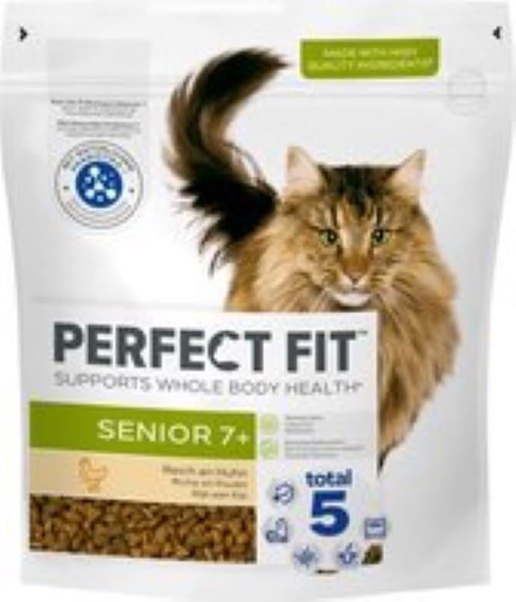 4x Perfect Fit Kattenbrokken - Senior 7+ - Kip - 1.4kg