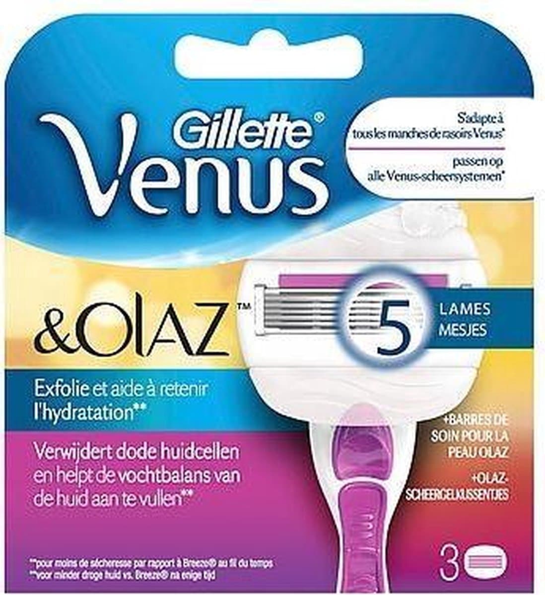 Venus & Olaz Sugarberry 3 stuks scheermesjes RF