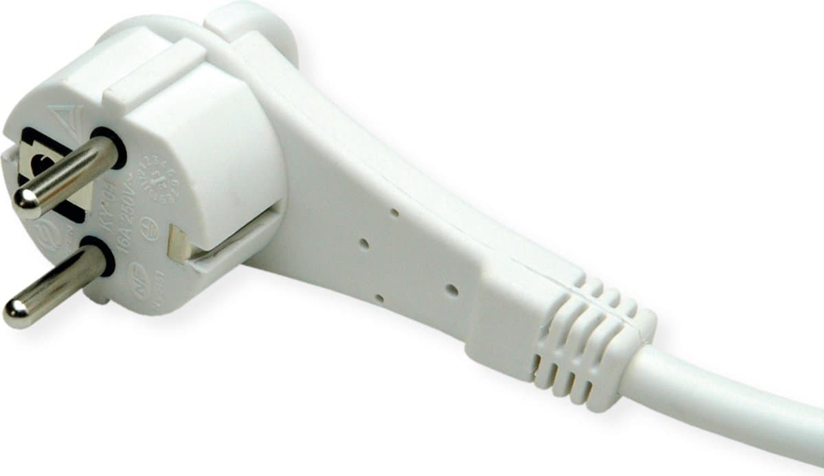 ROLINE 4-voudige stekkerdoos met schakelaar, rond, , USB-oplader A+C, blauw, 3 m