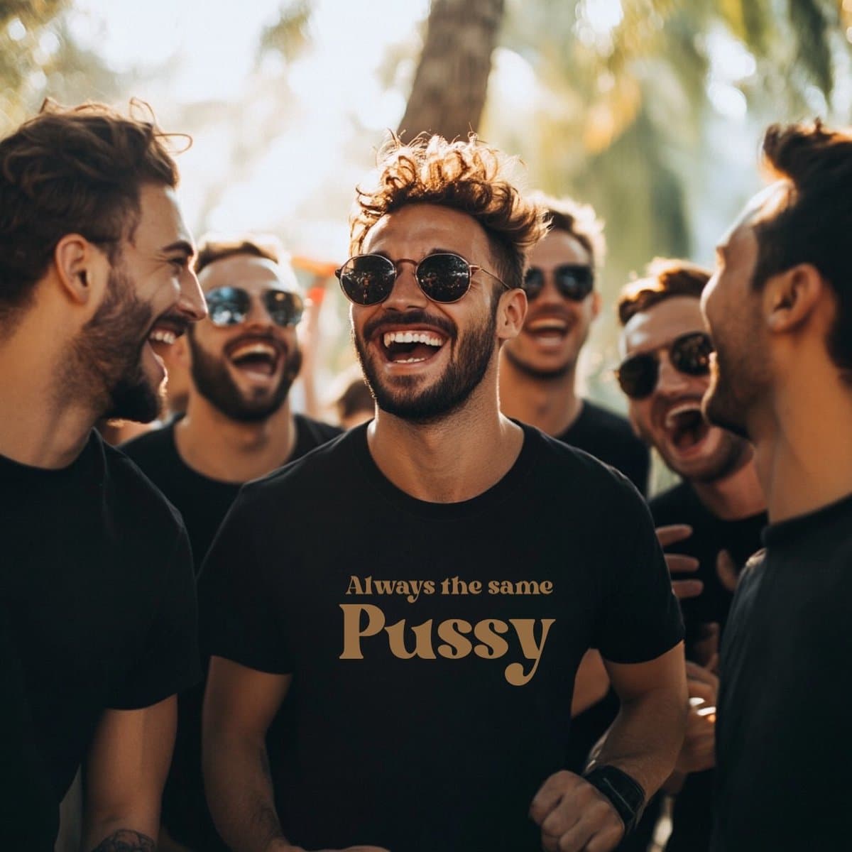 Vrijgezellenfeest shirt voor heren always the same pussy-Maat M