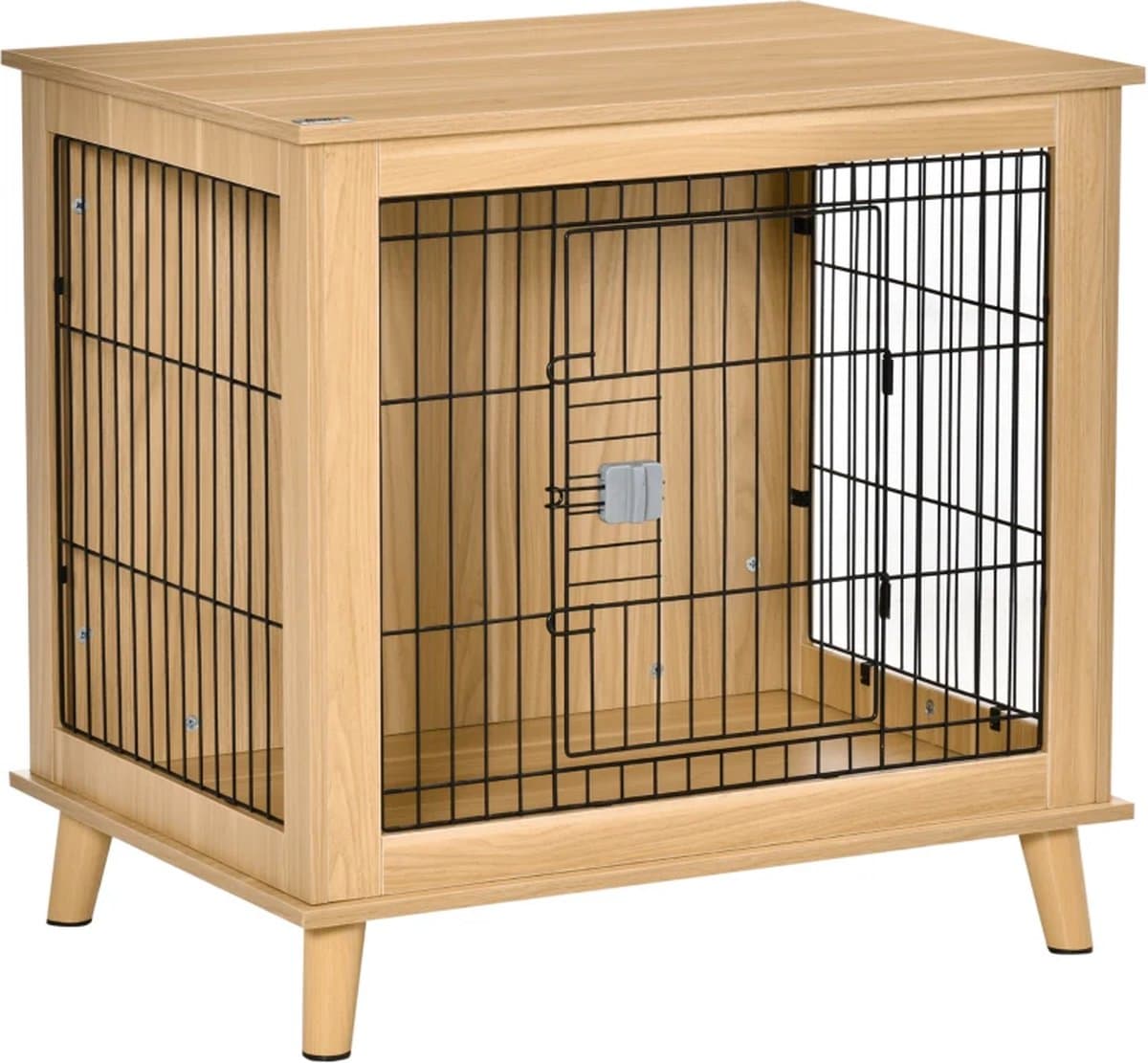 Hondenhok - Binnen - Bench - Ren - Weerbestendig - Kennel - Rek - Eikenhout