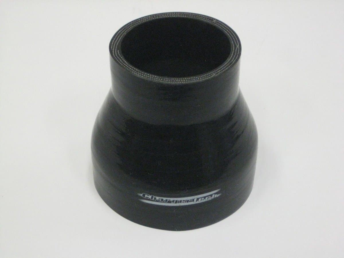 Rechte verlopen silicone - Zwart, 102-57mm