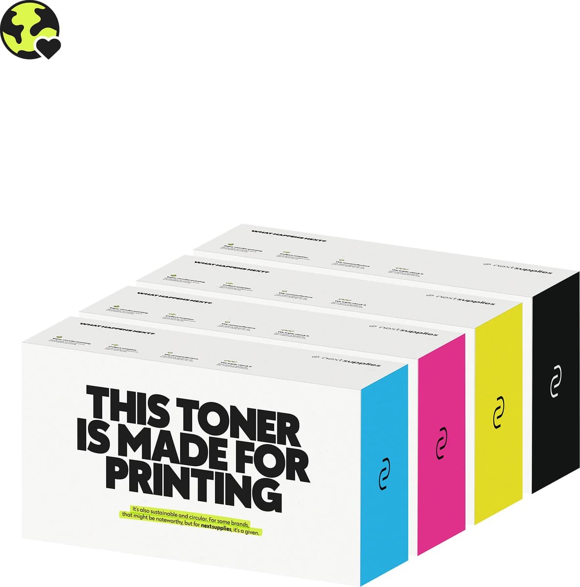 Multipack HP 124A (Zwart/Cyaan/Magenta/Geel). Originele toners, circulair.