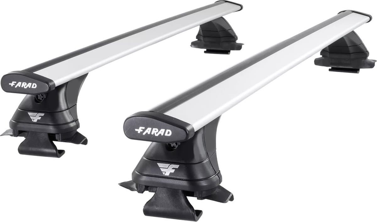 Dakdragers geschikt voor Ssangyong Rexton vanaf 2017 open dakrailing - Aluminium - Hoog laadvermogen 100kg - Wingbar Zilver - Merk Farad