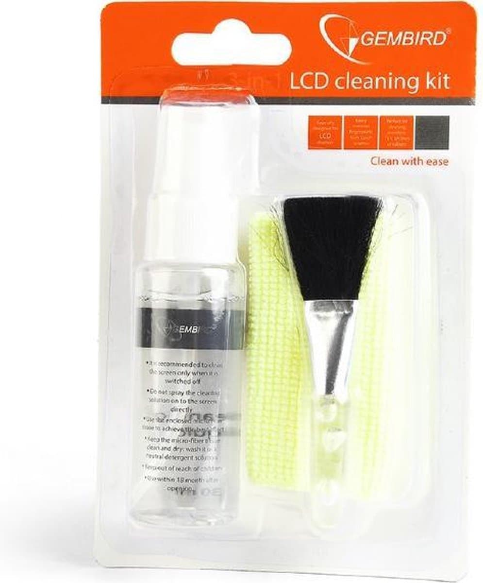 [Accessoires] Gembird 3-in-1 LCD Cleaning Kit CK-LCD-04