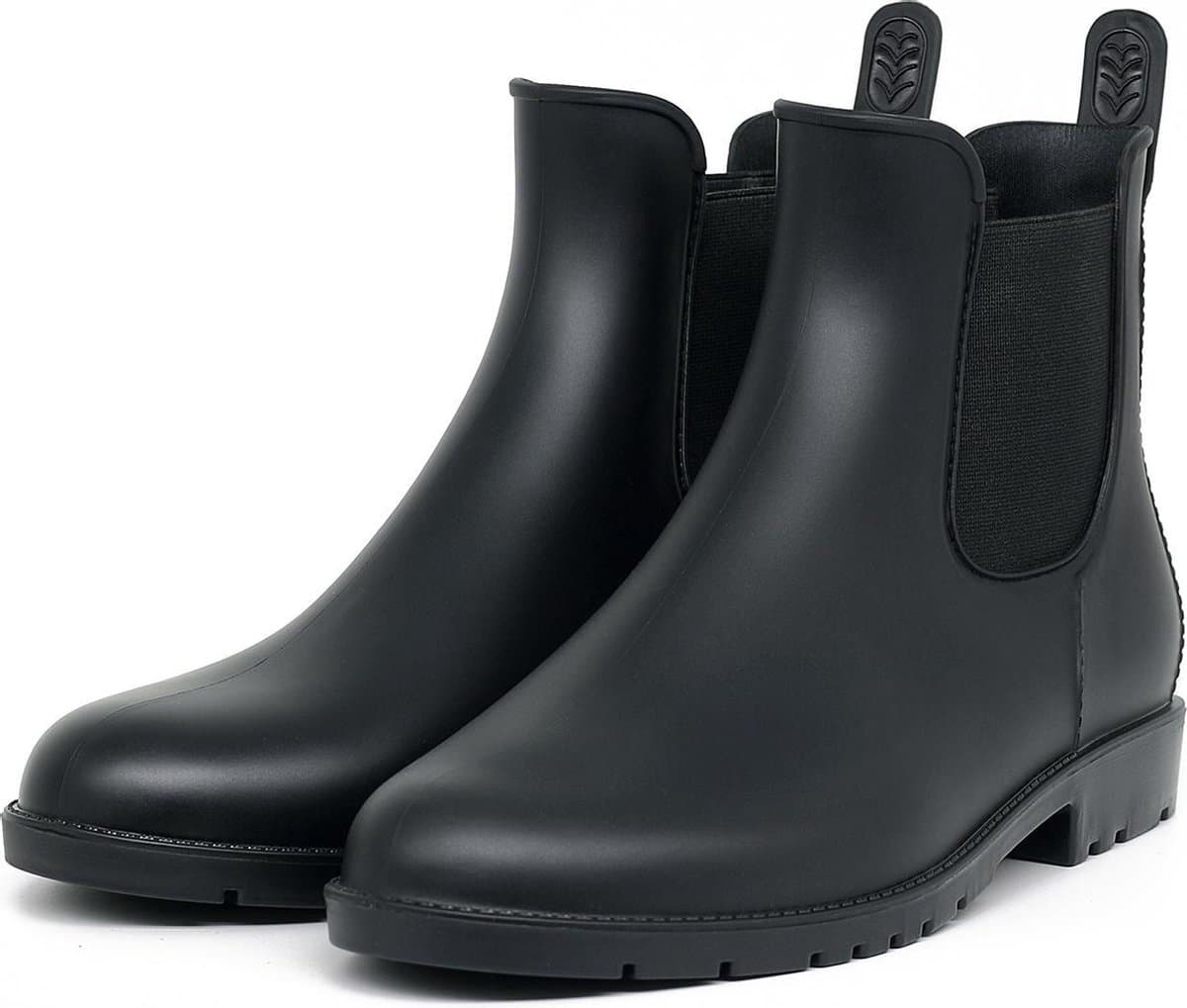 Geweo Regenlaarzen - Wellington Chelsea Laarzen - Kerstmis - Kerstfeest - Christmas Gift - Middelhoge Schoen - Kort Boots - Waterdichte - Dames - Zwart - Maat 41
