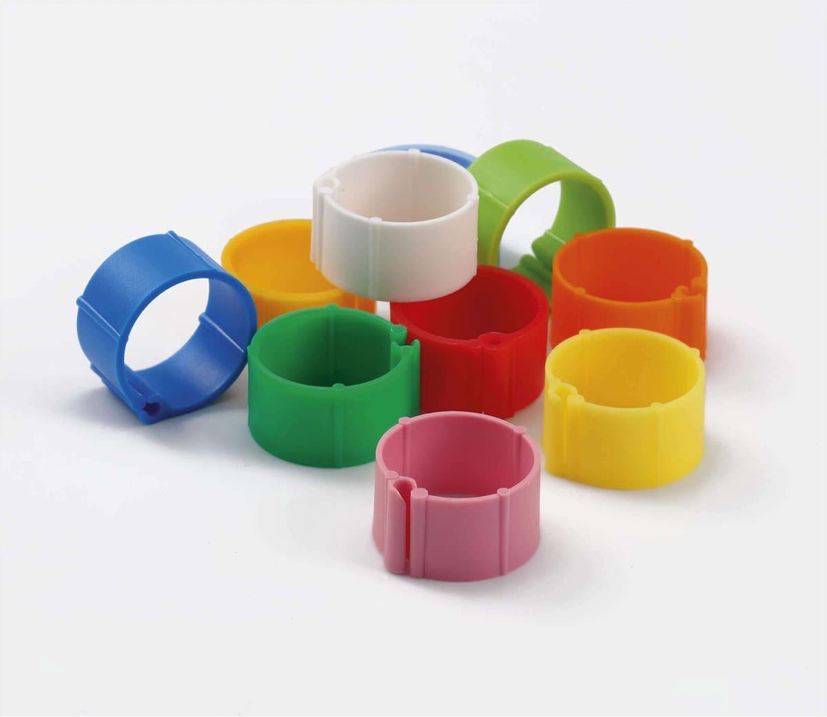 Pluimvee- Vogelringen- Ringen Fazant- Clickring lichtblauw- clicring 12mm- 50 stuks- kleur lichtblauw