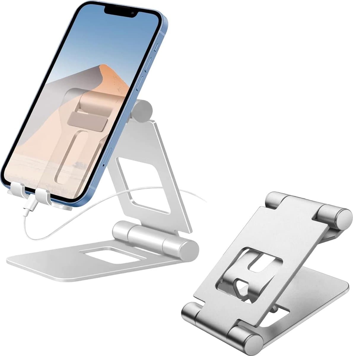 Verstelbare Telefoonstandaard - Opvouwbare Telefoonhouder - Instelbaar - Bureauhouder voor Smartphone en Tablet - Universele Stand - Ergonomisch Design