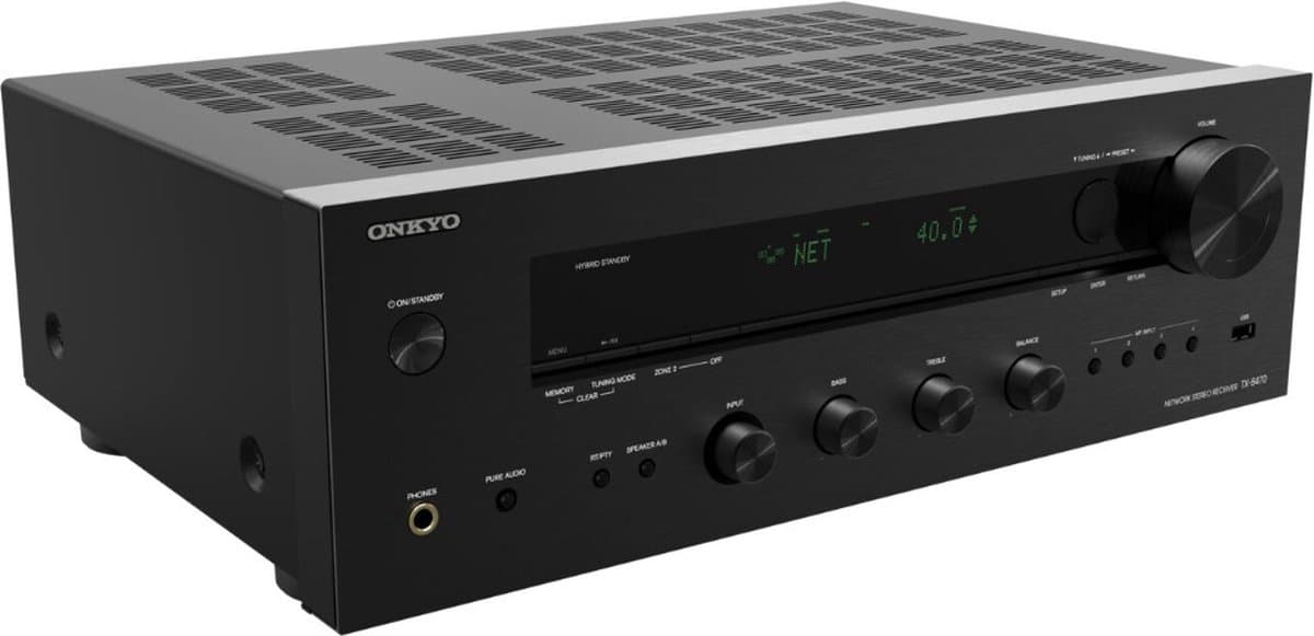 Onkyo TX-8470 - 2x 110W, Speaker A/B, HDMI 2.1 (4in/1out), 8K, DAB+, Bluetooth, Network, Klipsch Optimized, Sonos, Roon