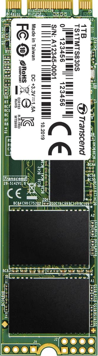 Transcend 830S SATA M.2 SSD 2280 harde schijf – 1 TB – M.2 SATA 6 Gb/s