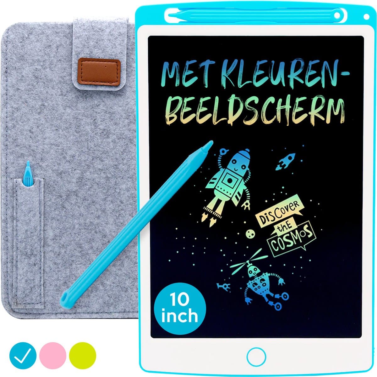 LCD Tekentablet Kinderen "Blauw" 10 inch - Speelgoed 4 jaar - Kinderspeelgoed 3 jaar - Cadeautjes - Cadeau - Kado - Educatief Speelgoed Jongens & Meisjes - Sinterklaas cadeau - Teken Ipad - Kinderspeelgoed 5 Jaar - 7 Jaar - 4 jaar - 8 jaar - Jongens
