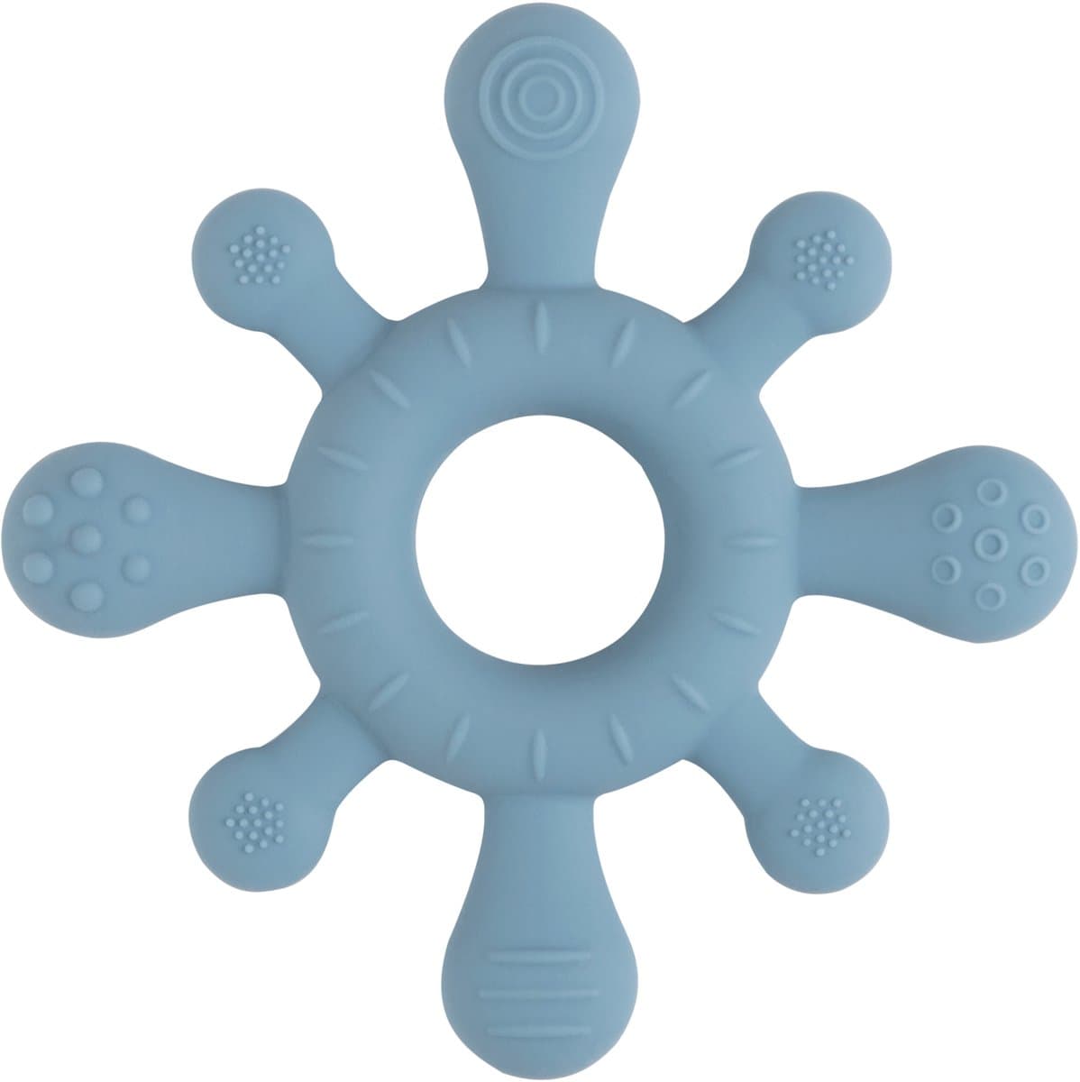 Baby's Only Siliconen baby bijtring - Bijtspeeltje blossom - Vintage Blue - Baby cadeau