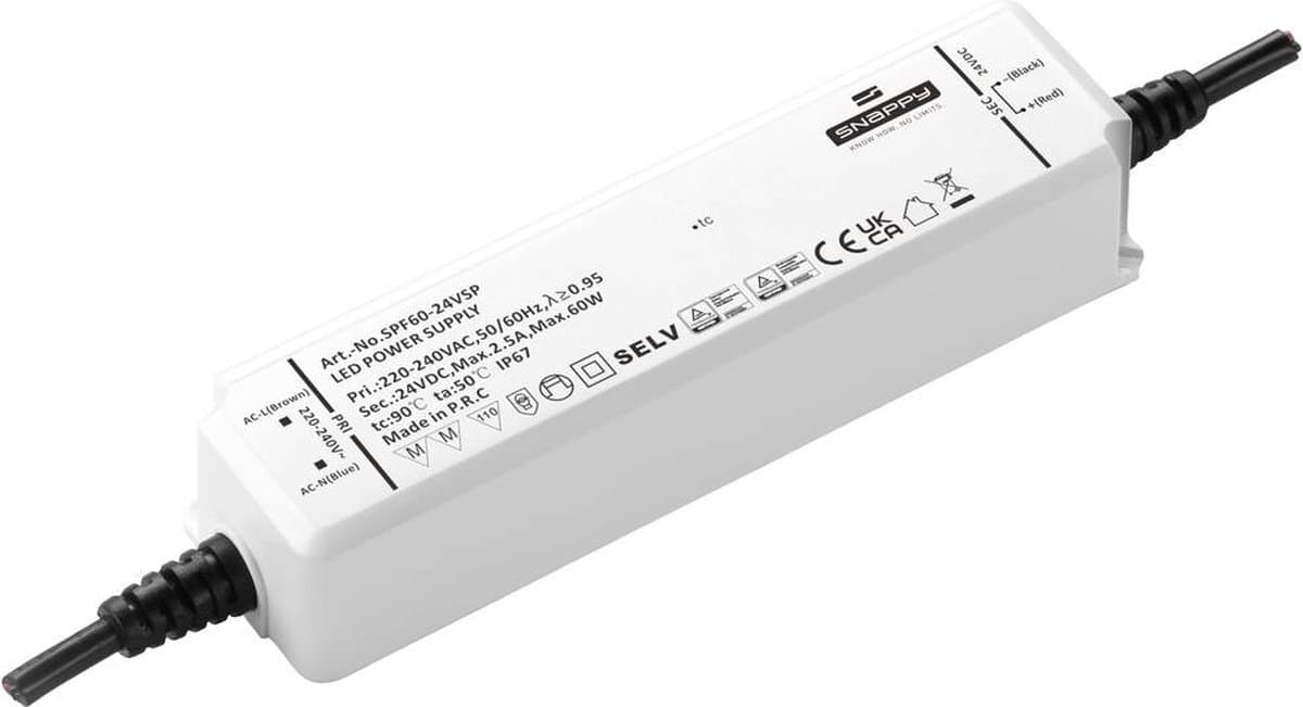 Dehner Elektronik SPF 60-12VSP LED-transformator, LED-driver Constante spanning 60 W 5 A 12 V Geschikt voor meubels, Ov