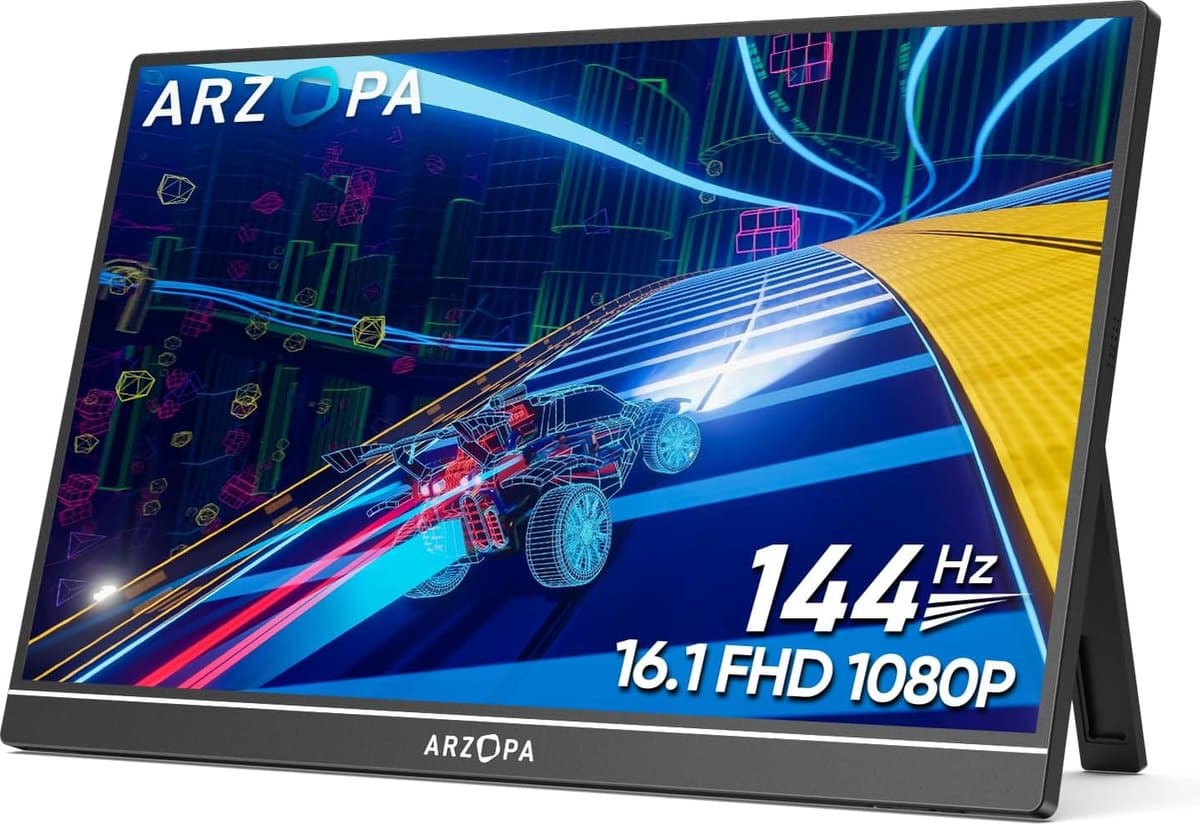 Arzopa A1 Game Z1FC - Portable Gaming Monitor - Ingebouwde Kickstand - 144hz - 16.1 inch