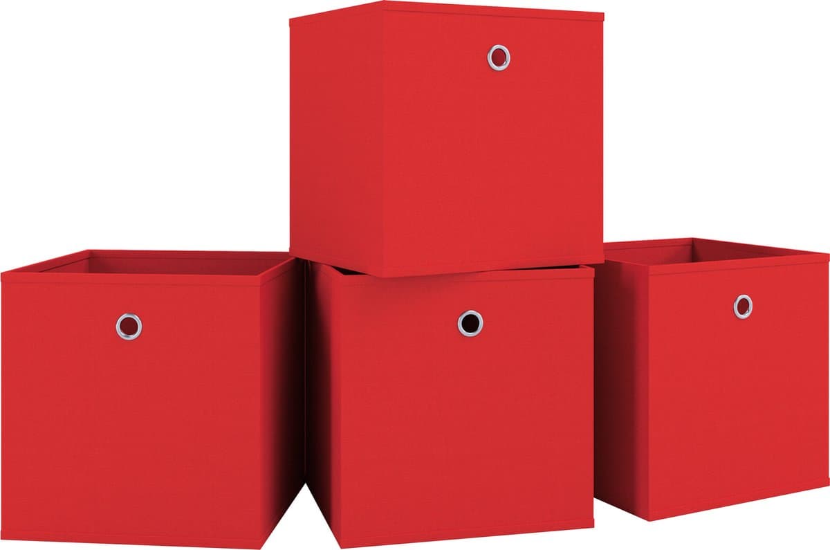 VCM Set van 4 vouwdozen vouwdoos stoffen doos vouwdoos plank doos opbergdozen Set van 4 vouwdozen vouwdoos stoffen doos vouwdoos plank doos opbergdozen