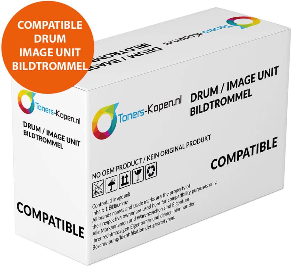 Oki 46507308 Image Unit Drum Zwart 30000 Pagina's - Huismerk Compatible - C 612 C 612dn C 612n ES 6412 - 46507308 compatible 46507308 alternatief Oki toner