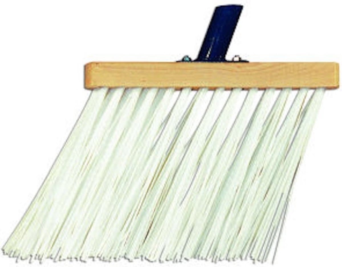 Gootbezem 28cm, nylon wit