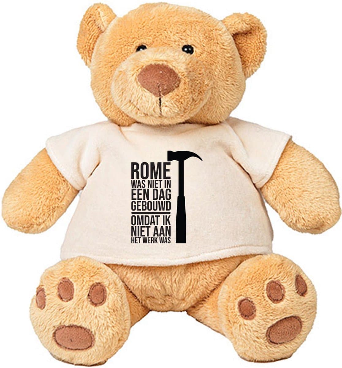 Pluche Beer Rome was niet in een dag gebouwd omdat ik niet aan het werk was - hard werken - werk - succes - knuffel - cadeau - beertje