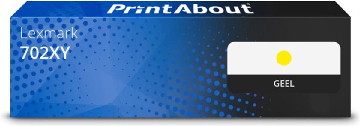 PrintAbout Huismerk Lexmark 702XY (70C2XY0) Toner Geel Extra hoge capaciteit