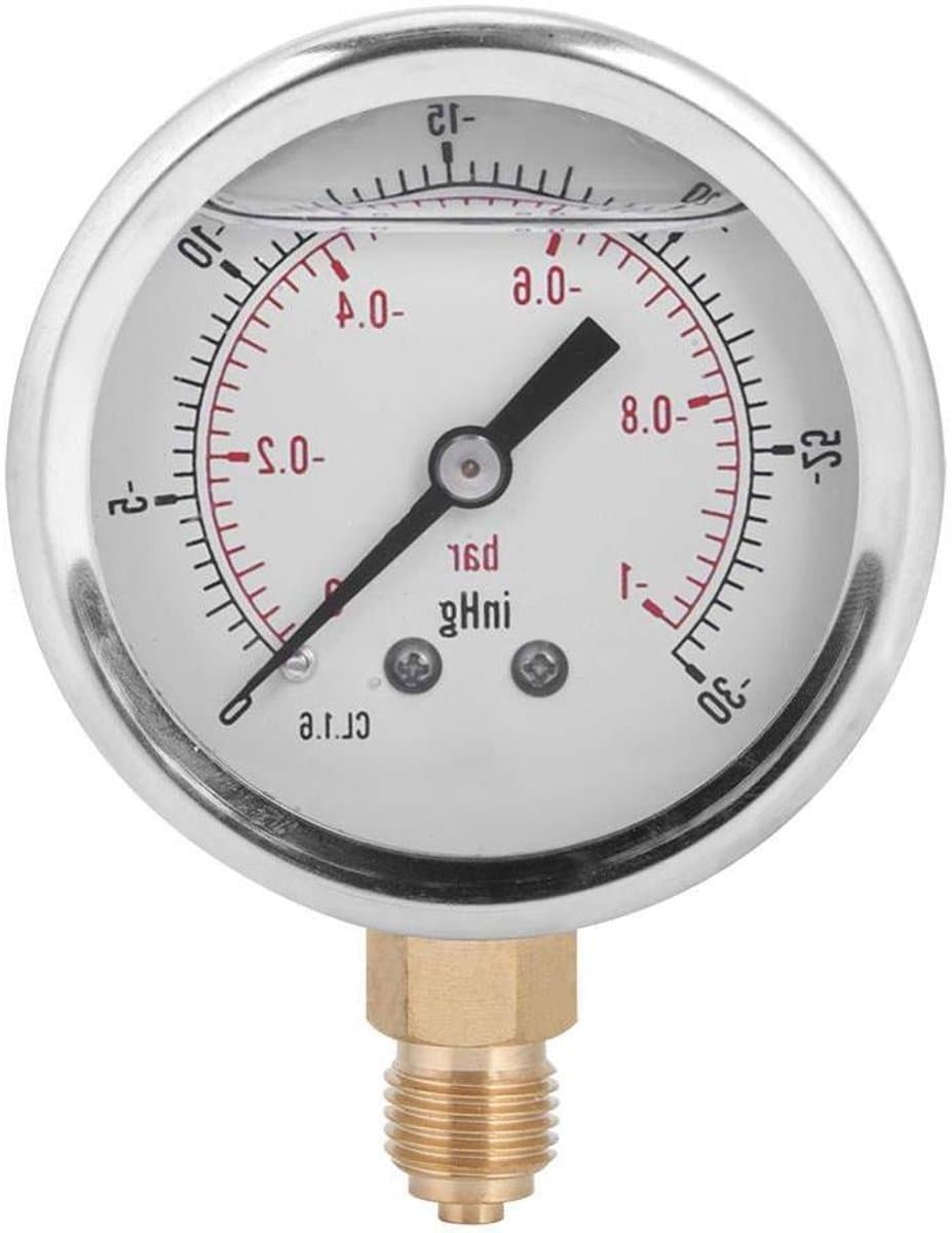 1/4BSP Manometer TS-PGGZ604-0bar Olie Gevulde Vacuüm Y60 Radiale Manometer voor Metallurgie Machines Elektriciteit