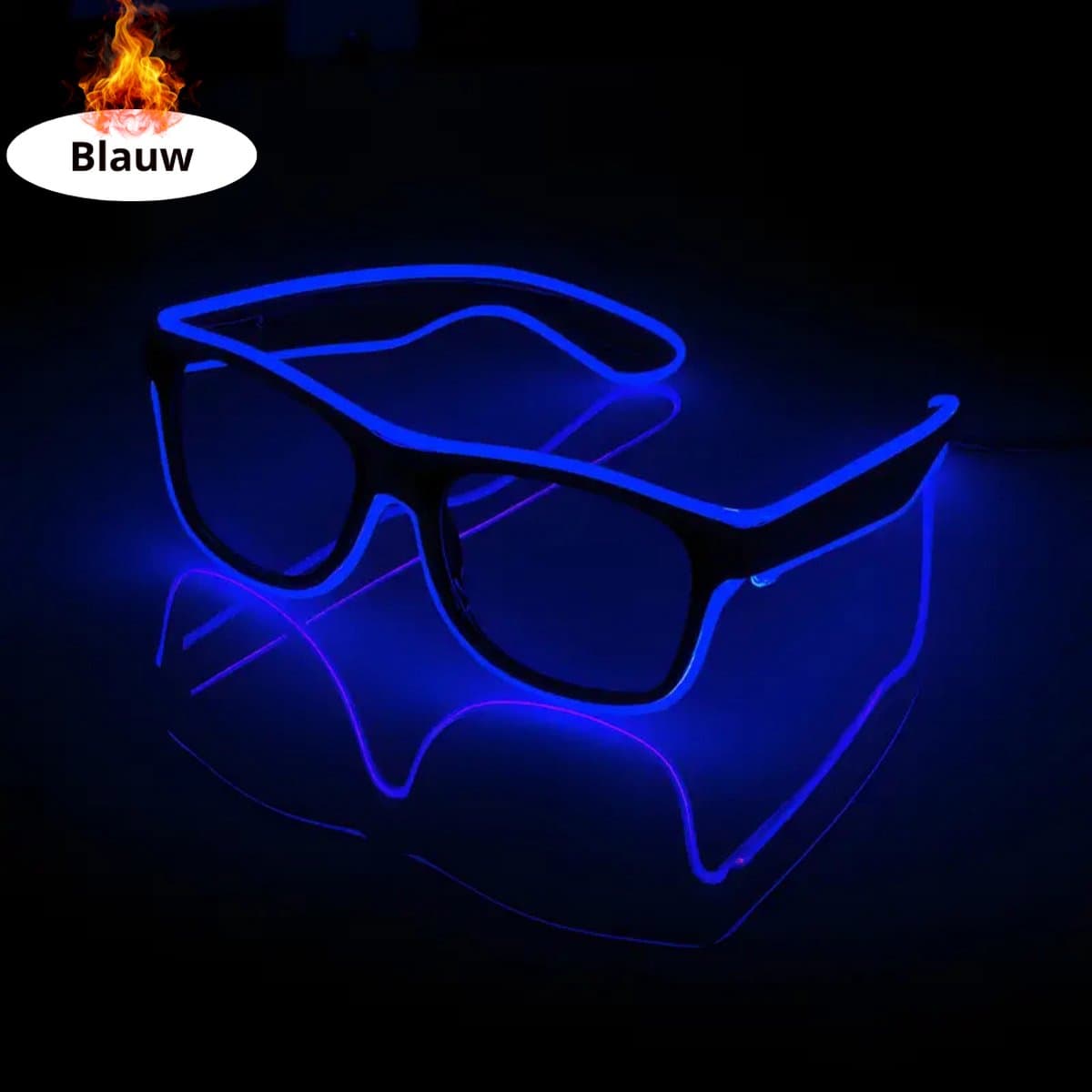 Nivard - Festival Bril - Rave - Space - Techno - Freaky Glasses - Heren - Dames - Zonnebril - Blauw