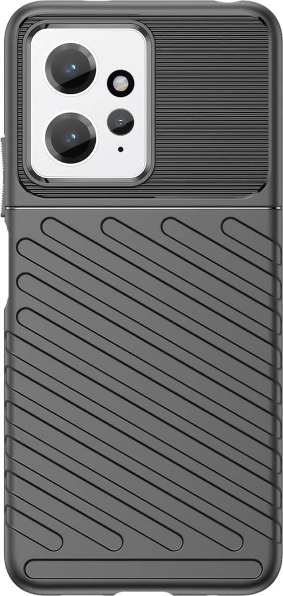 Just in Case hoesje geschikt voor Xiaomi Redmi Note 12 4G - Siliconen Hoesje met Grip - Zwart