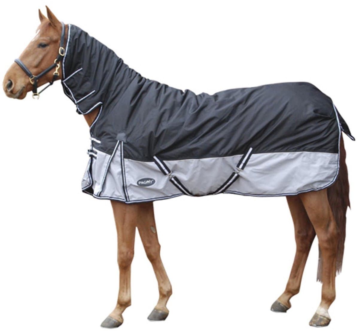 Pagony Tiger 400 Full Neck - Paardendeken - Maat: 175 - Zwart - Nylon