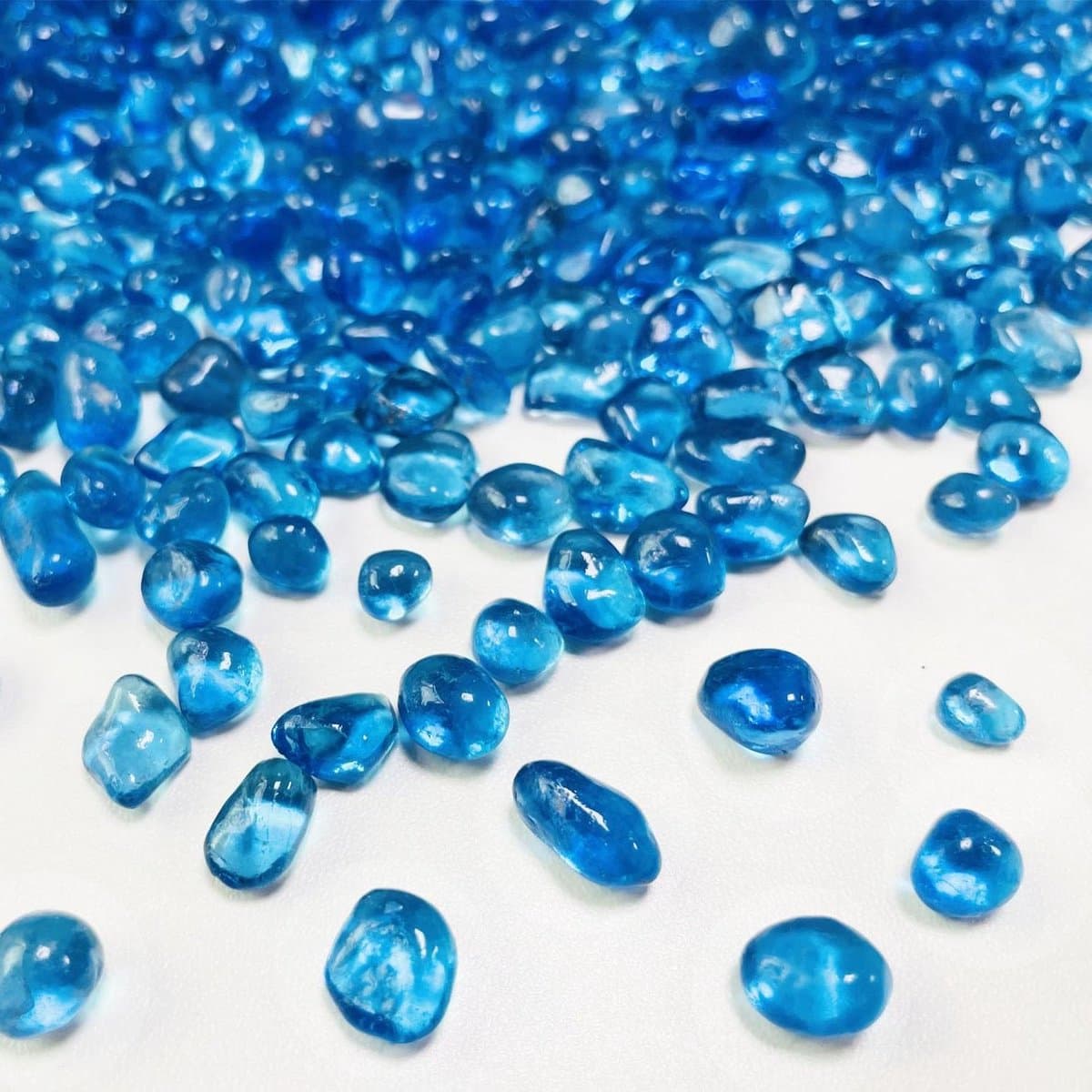 Glazen Stenen - Aquarium Grint - Decoratie Aquarium - Natuurlijk Glas - 0.85 lb - Blauw