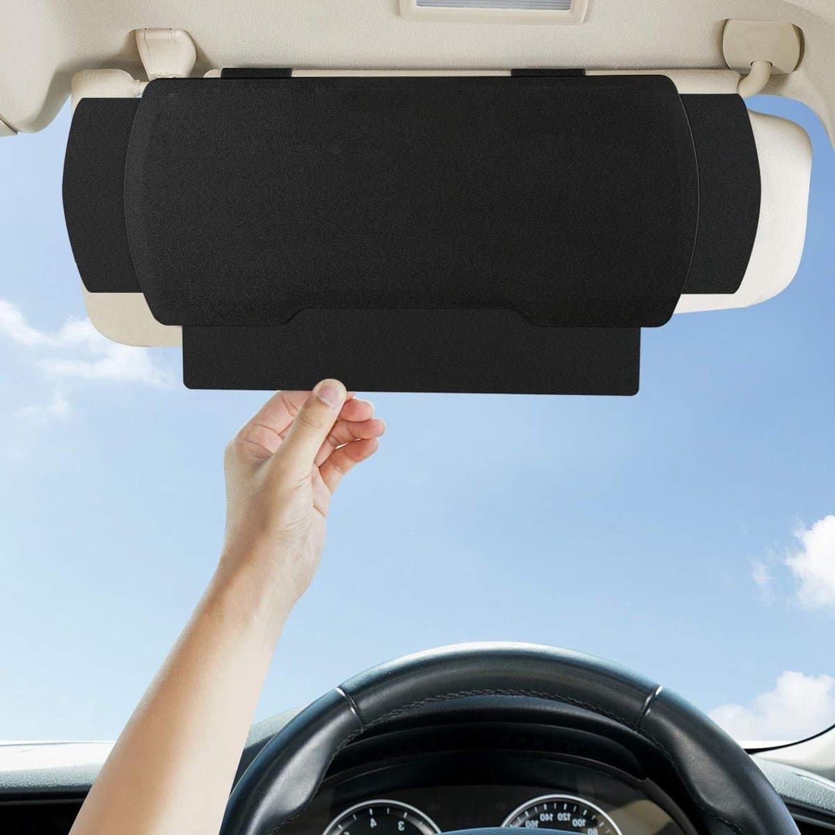 Auto Zonneklep - Zijruit Scherm - Veiliger Rijden - Verhoogde Zonwering - 1 Stuks - Zwart