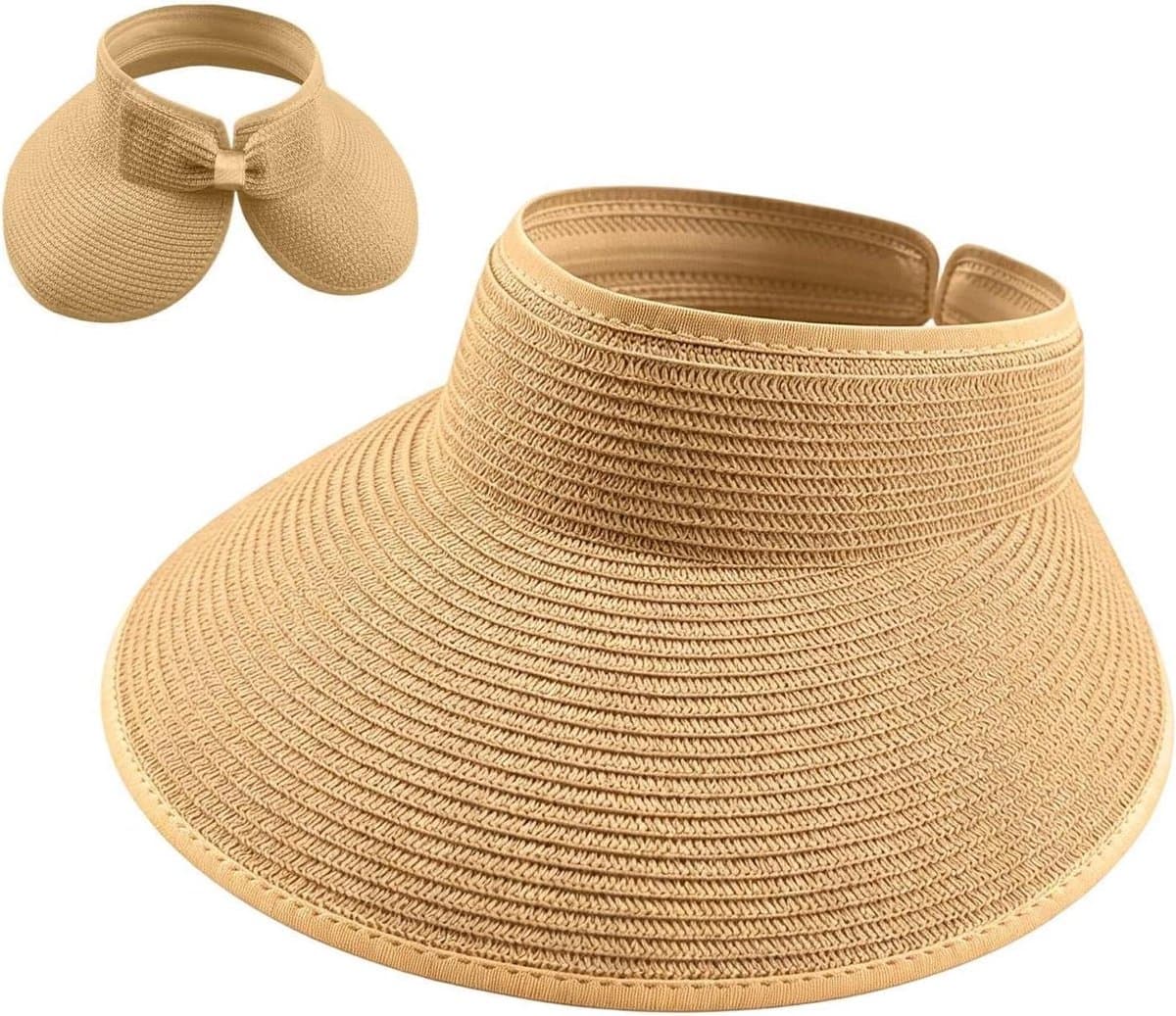 Zonnehoed met Klep - Strandhoed Zonneklep - Zomerse Bescherming - Opvouwbaar Brede Rand - 30x30x5 cm - Niet gespecificeerd