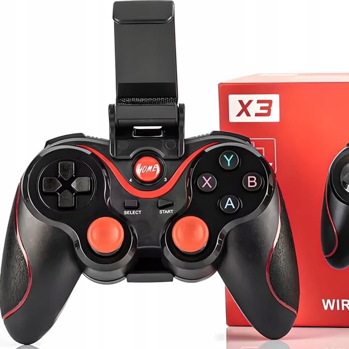 Retoo Draadloze Gamepad met Telefoonclip en 400mAh Batterij voor PS, Xbox, Android en PC