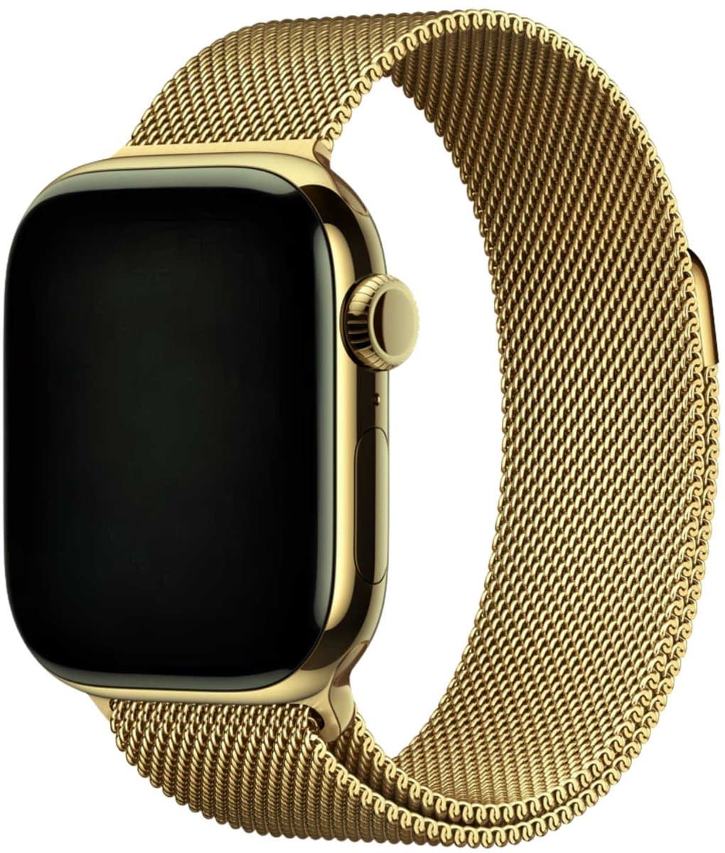 Milanese / Mesh band goud voor Apple Watch (42/44/45mm)
