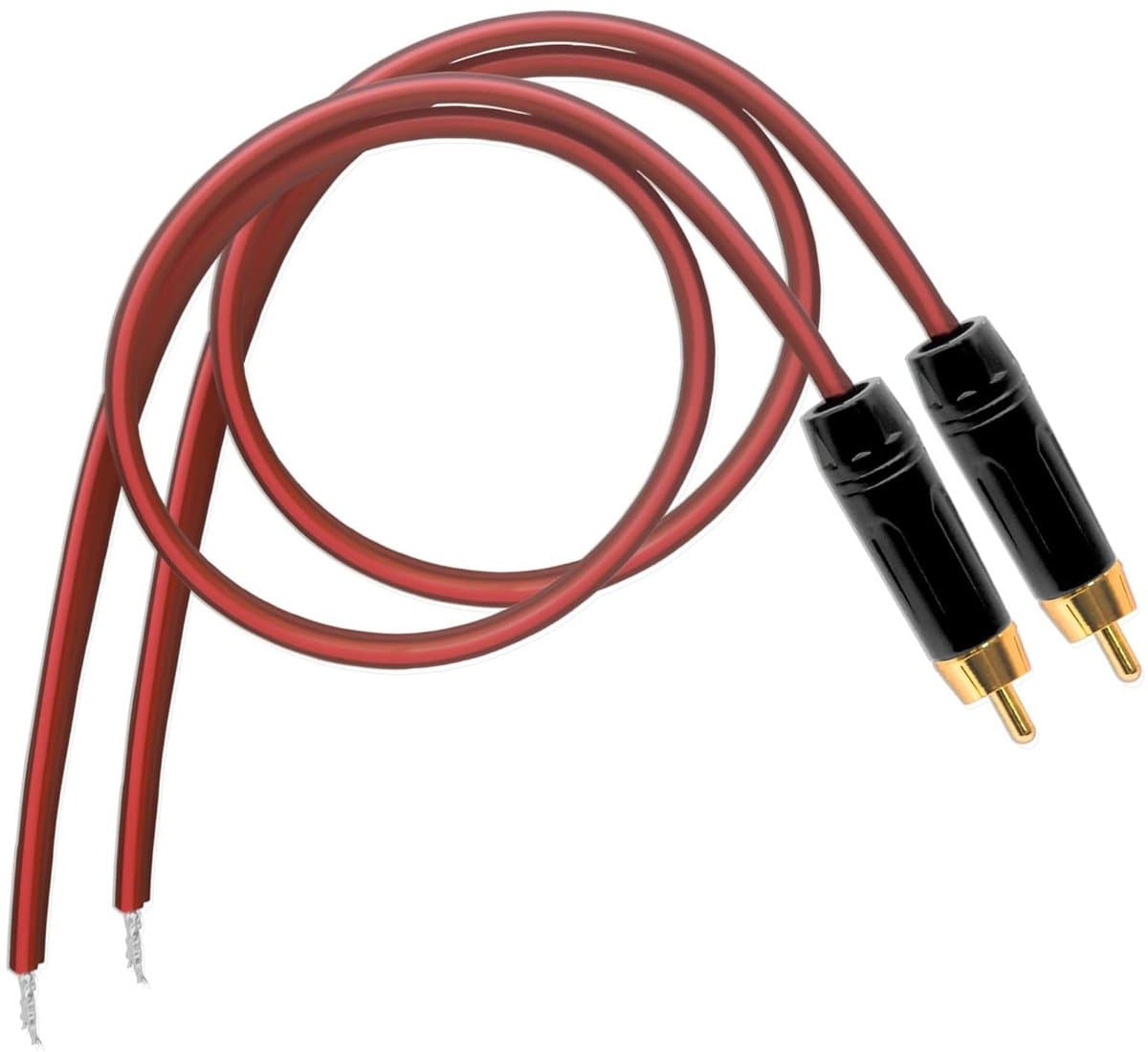 Speaker Bare Cable Pigtail naar RCA Plug Adapter 1.64ft - Audio Video Kabel Reparatie voor Audio Apparaten - 2 Stuks