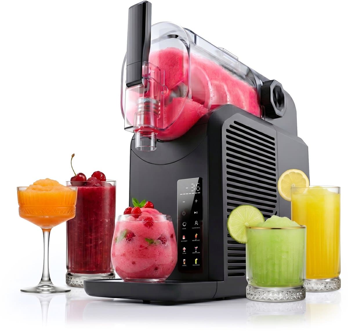 Seeger SuperSlush Machine - Geen IJs Nodig - 7 Programma's - Slush Puppy Maker - Slushi, Granita, Frappé, Milkshakes en meer - Zelfreinigingsmodus