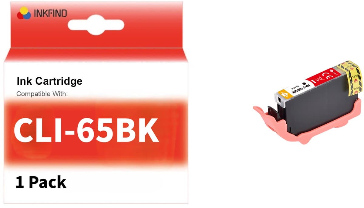 INKFIND CLI-65 Zwart Inktcartridge compatibel met Canon CLI-65 - 1-pack Zwart*1