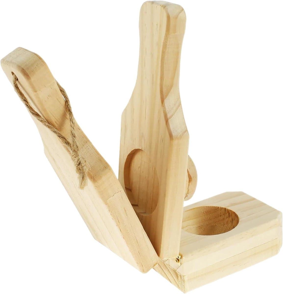 Houten weegbreepers met handvat - rasp - aardappelrasp - Draagbare pers - Gereedschap voor het maken van gebakken weegbree - Weegbreepers - Natuurlijk hout