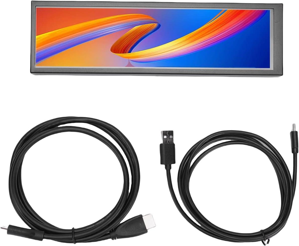PC Temperatuurdisplay - Systeemmonitor Scherm - Realtime Systeem Bewaken - 178 Graden Brede Kijkhoek - 88 Inch - Zwart